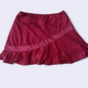 Elegant Burgundy Women's tennis Skirt